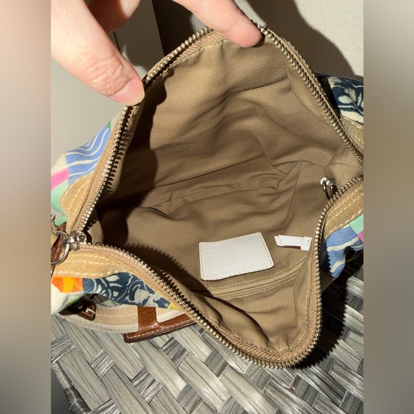 Coach Patchwork Soho Hobo Shoulder Bag Multicolor Canvas Leather Trim - Picture 3 of 16